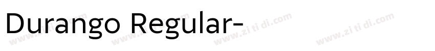 Durango Regular字体转换